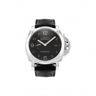 PANERAI LUMINOR MARINA 1950 STAINLESS STEEL 44MM CUSHION BLACK WATCH PAM359
